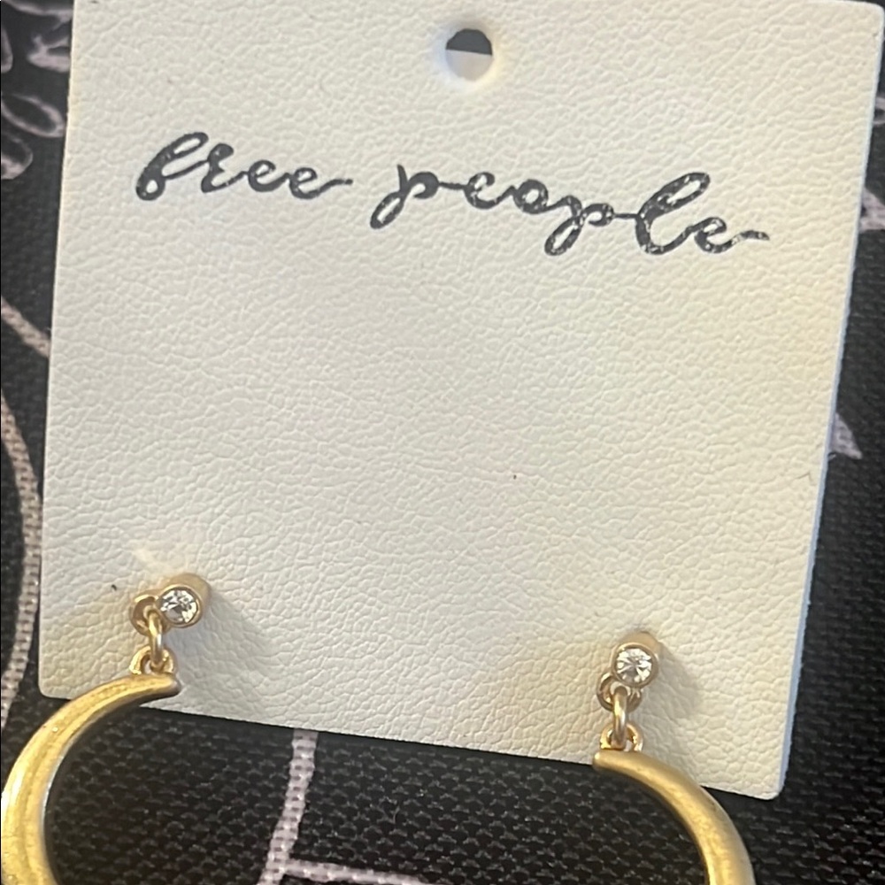 Free People Gold Star Dangle Earrings - Picture 4 of 5